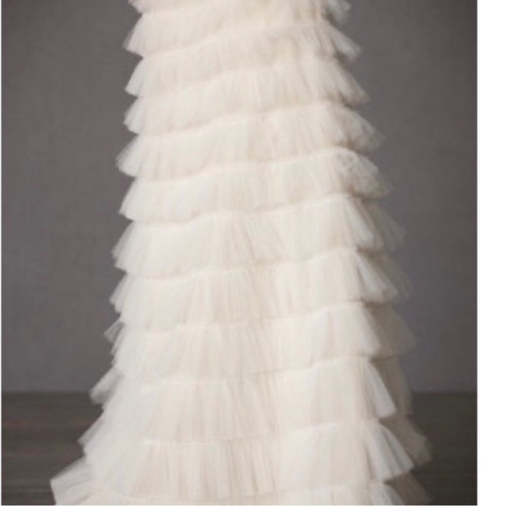 Anthropologie BHLDN x Hitherto Tulle Tiers Silk Maxi Skirt - Picture 4 of 6